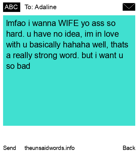 unsent message to Adaline