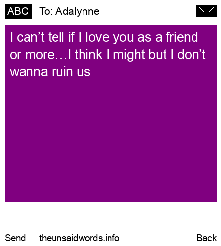 unsent message to Adalynne 