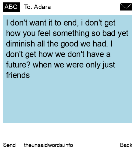 unsent message to Adara