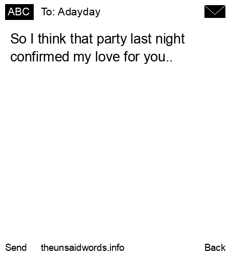 unsent message to Adayday