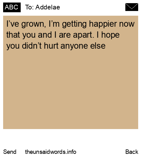 unsent message to Addelae 