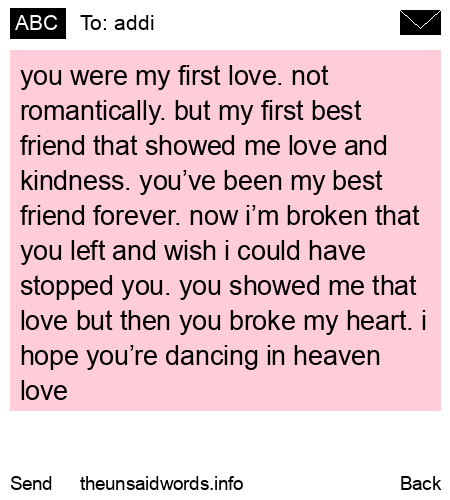 unsent message to addi