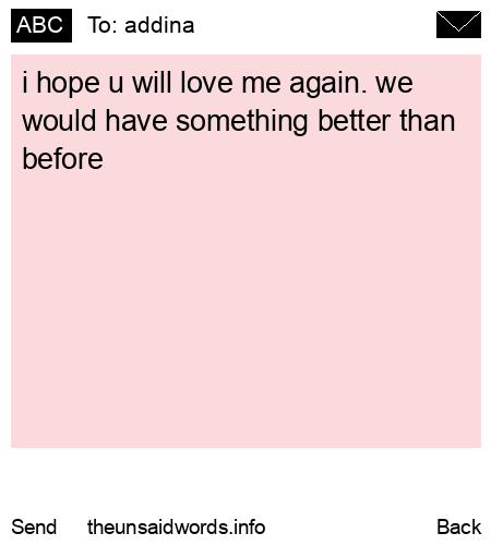 unsent message to addina