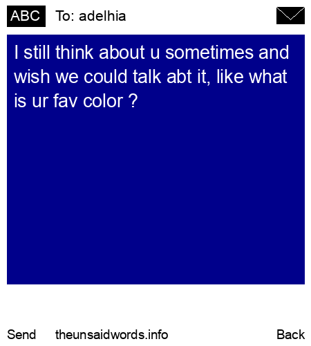 unsent message to adelhia 