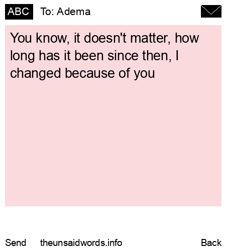 unsent message to Adema