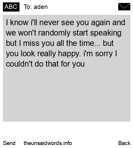 unsent message to aden