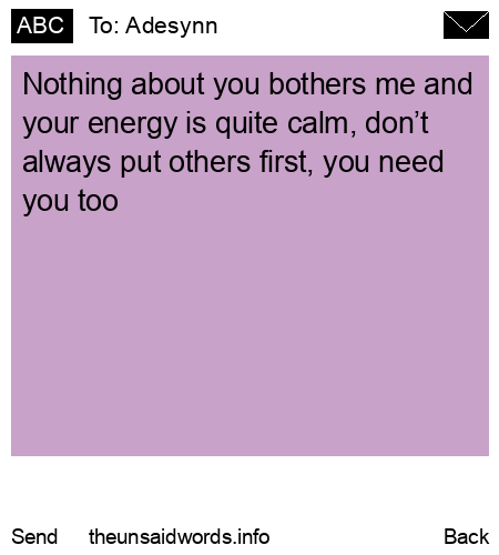 unsent message to Adesynn