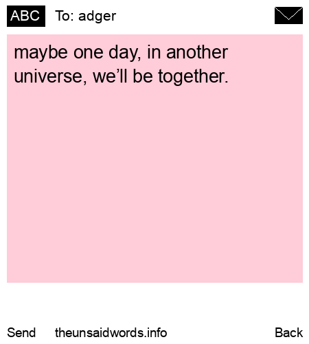 unsent message to adger