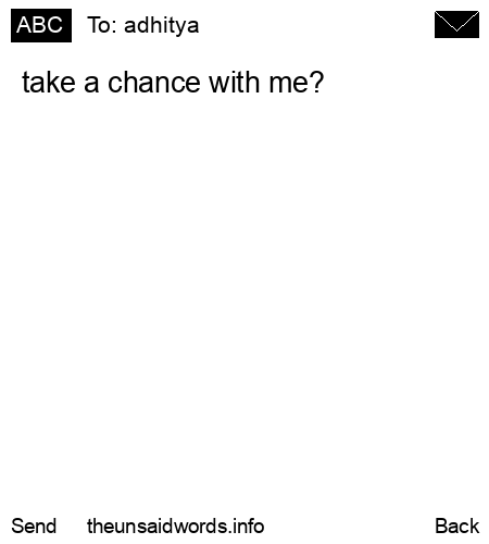 unsent message to adhitya