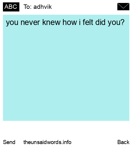 unsent message to adhvik
