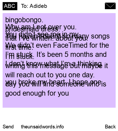 unsent message to Adideb