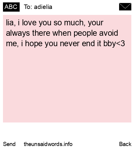 unsent message to adielia