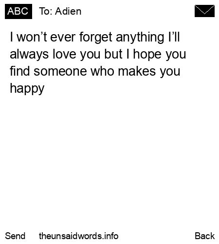 unsent message to Adien