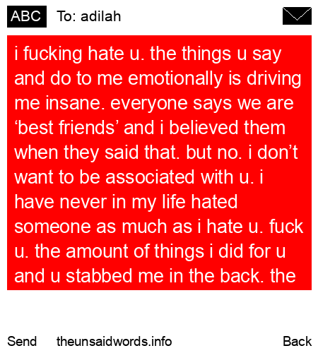 unsent message to adilah