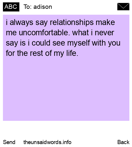 unsent message to adison