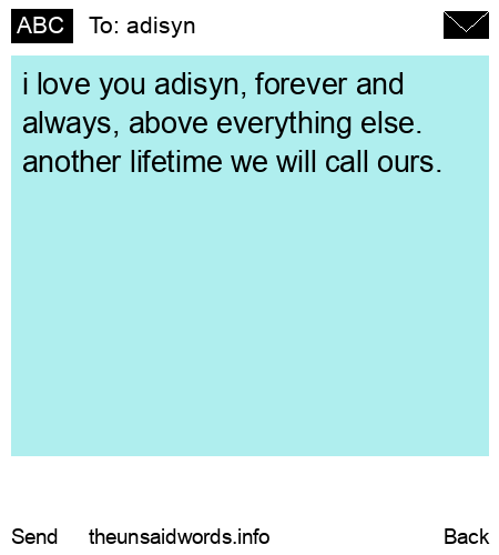 unsent message to adisyn