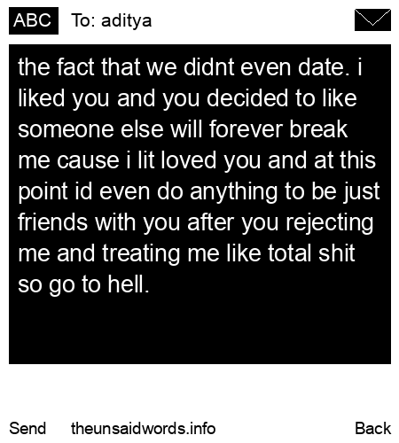unsent message to aditya