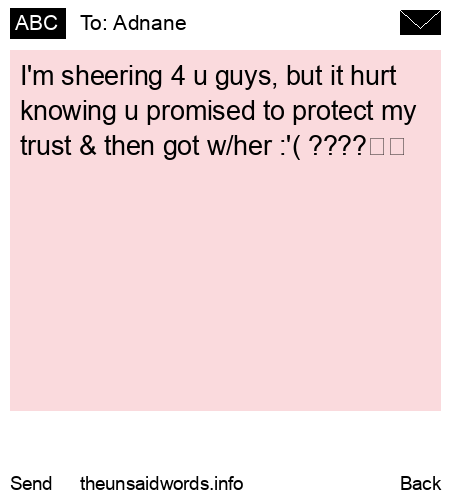 unsent message to Adnane