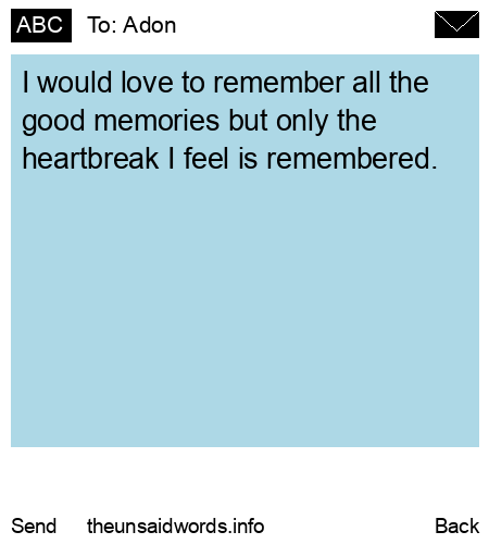 unsent message to Adon 