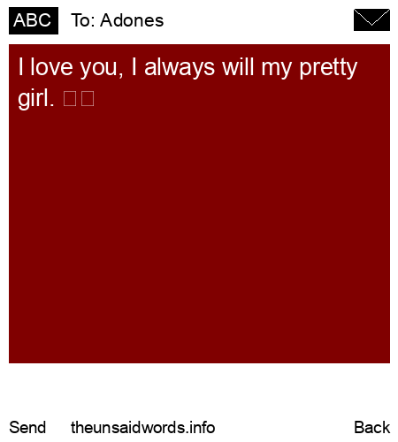 unsent message to Adones