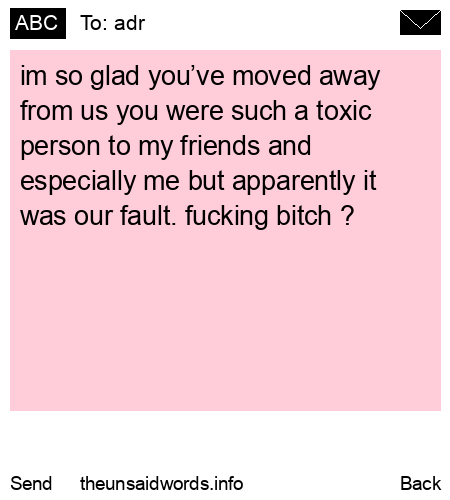 unsent message to adr