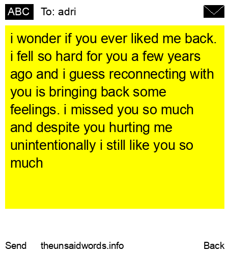 unsent message to adri