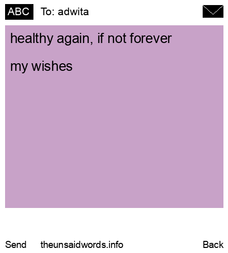unsent message to adwita