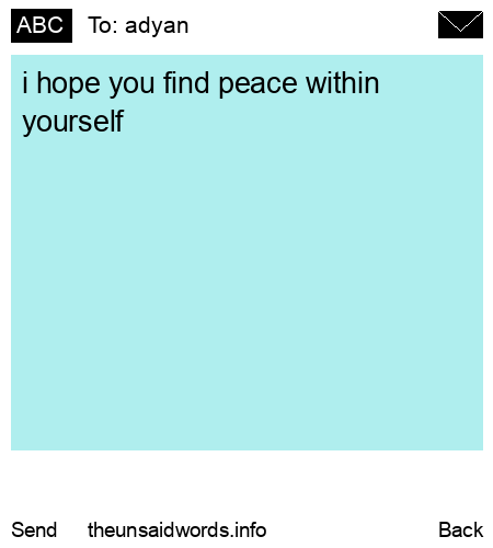 unsent message to adyan