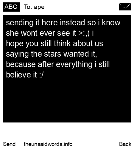 unsent message to ape