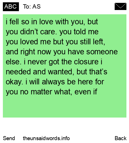 unsent message to AS