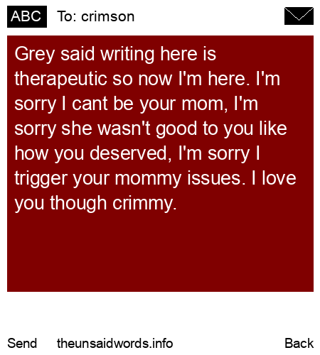 unsent message to crimson