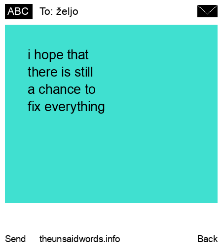 unsent message to željo