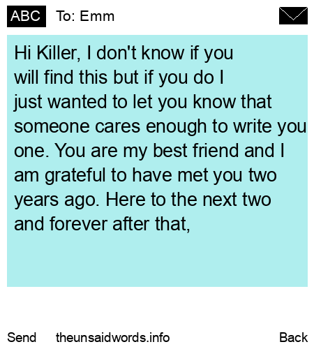 unsent message to Emm