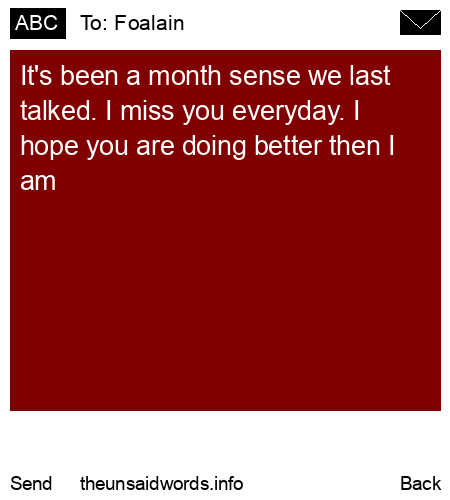 unsent message to Foalain