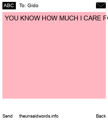 unsent message to Gido