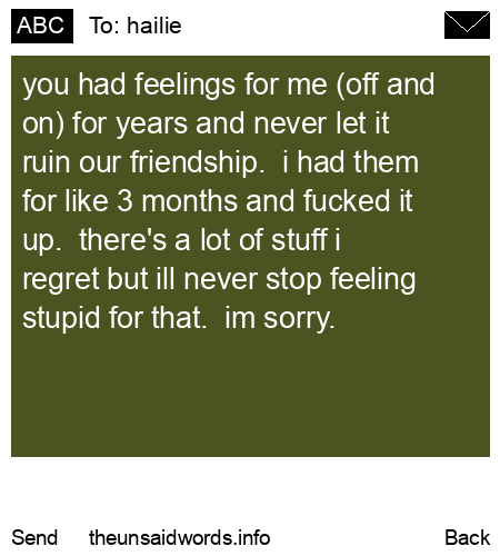 unsent message to hailie