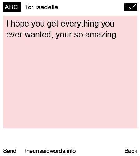unsent message to isadella
