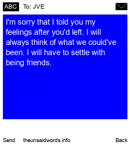 unsent message to JVE