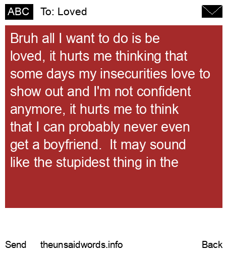 unsent message to Loved