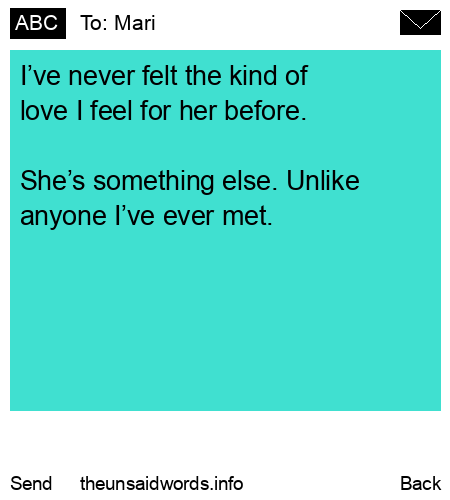 unsent message to Mari