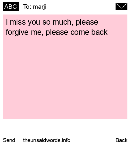 unsent message to marji