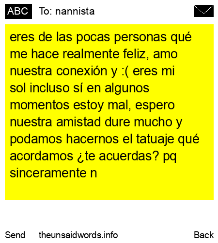unsent message to nannista