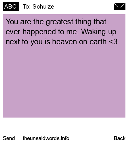 unsent message to Schulze