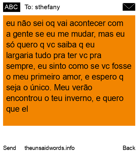 unsent message to sthefany