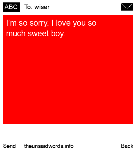unsent message to wiser