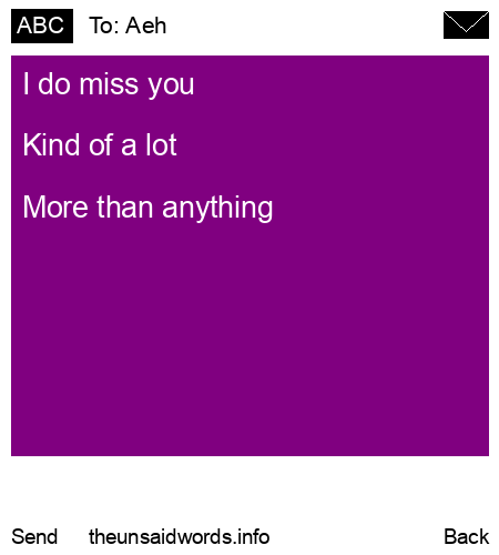 unsent message to Aeh