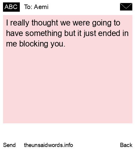 unsent message to Aemi 