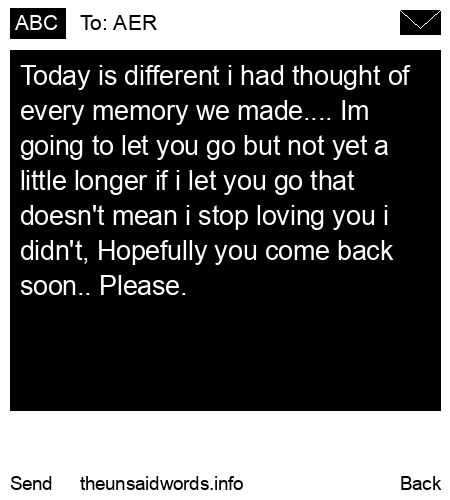 unsent message to AER