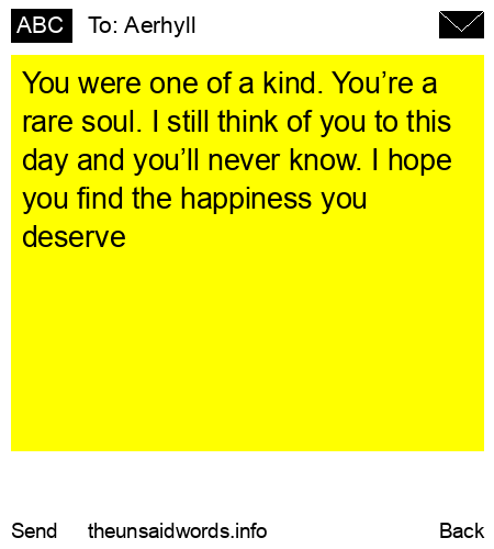 unsent message to Aerhyll