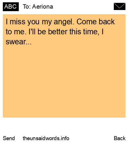 unsent message to Aeriona